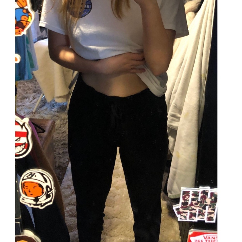 black high waisted sweatpants